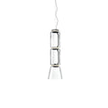 LED Pendant Light Cylinder Shape-Lighting > Pendant Lights-casanuva-26cmx89cm-Warm Light-Black & Clear-casanuva
