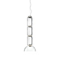 LED Pendant Light Cylinder Shape-Lighting > Pendant Lights-casanuva-40cmx117cm-Warm Light-Black & Clear-casanuva