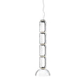 LED Pendant Light Cylinder Shape-Lighting > Pendant Lights-casanuva-40cmx149cm-Warm Light-Black & Clear-casanuva