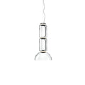 LED Pendant Light Cylinder Shape-Lighting > Pendant Lights-casanuva-40cmx85cm-Warm Light-Black & Clear-casanuva