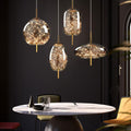 LED Pendant Light Nordic Style-Lighting > Pendant Lights-casanuva-Amber-Style C: D35*H32CM-Warm Light-casanuva