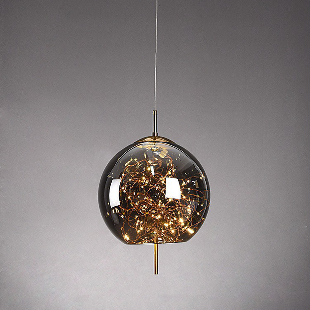 LED Pendant Light Nordic Style-Lighting > Pendant Lights-casanuva-Smoke Gray-Style B: D30*H44CM-Warm Light-casanuva
