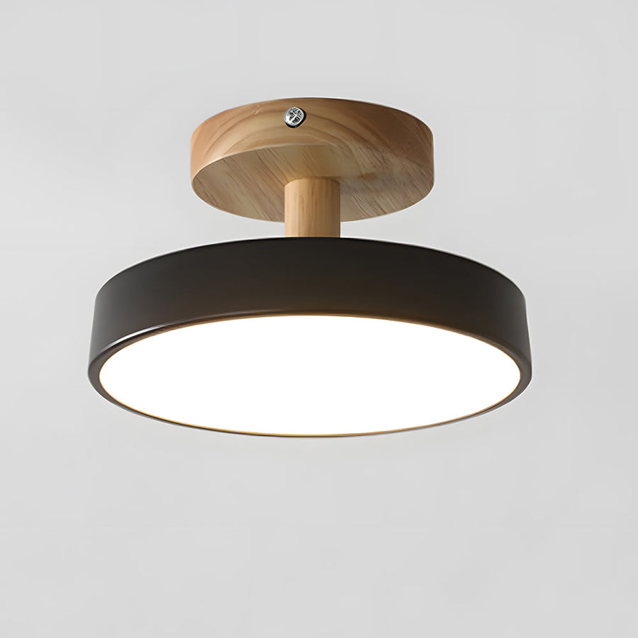 LED Round Ceiling Light for Hallway in Modern Iron Design-Lighting > Ceiling Lights-casanuva-Black-D18cm*H10cm-White Light-casanuva