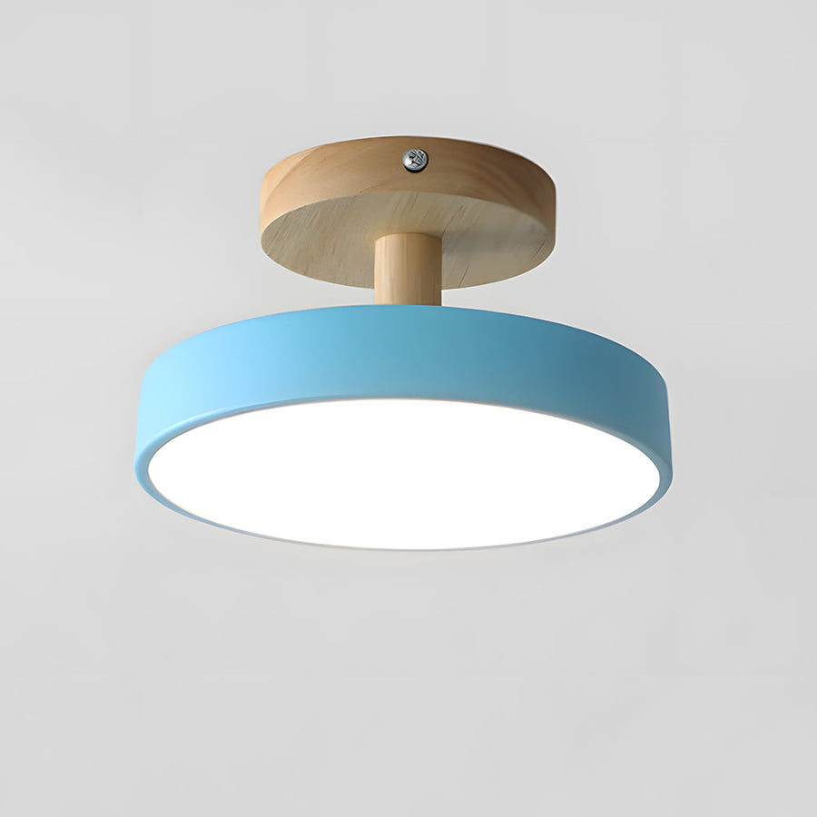 LED Round Ceiling Light for Hallway in Modern Iron Design-Lighting > Ceiling Lights-casanuva-Blue-D18cm*H10cm-White Light-casanuva