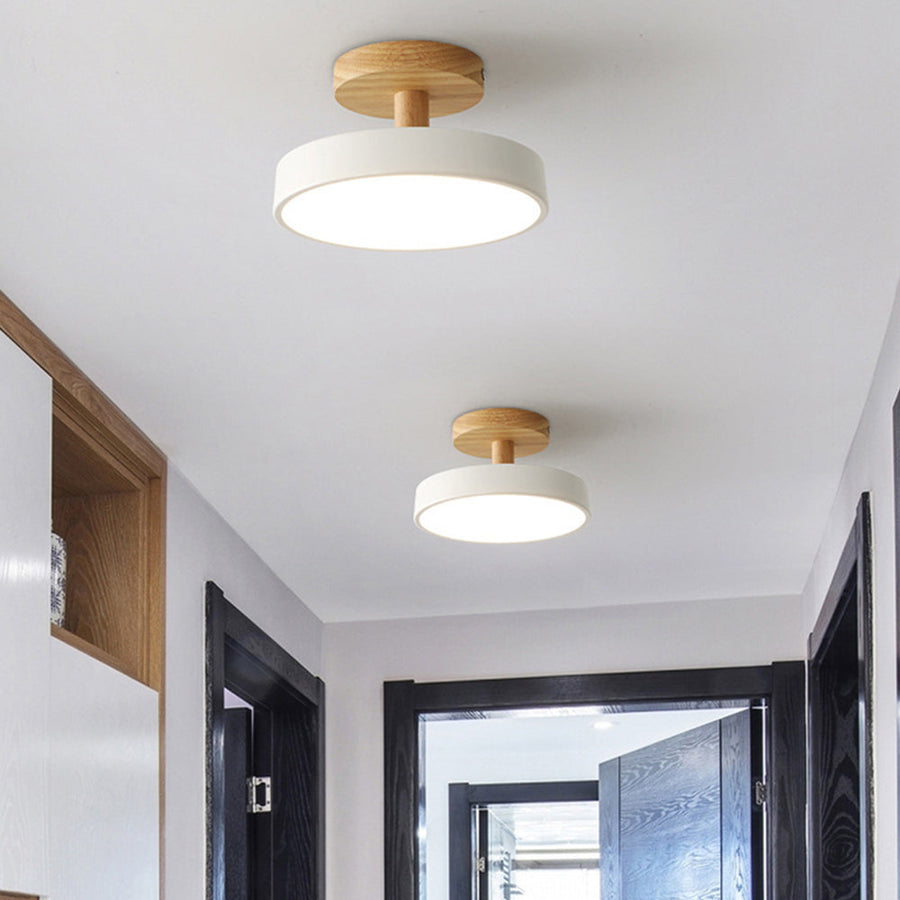 LED Round Ceiling Light for Hallway in Modern Iron Design-Lighting > Ceiling Lights-casanuva-White-D18cm*H10cm-White Light-casanuva