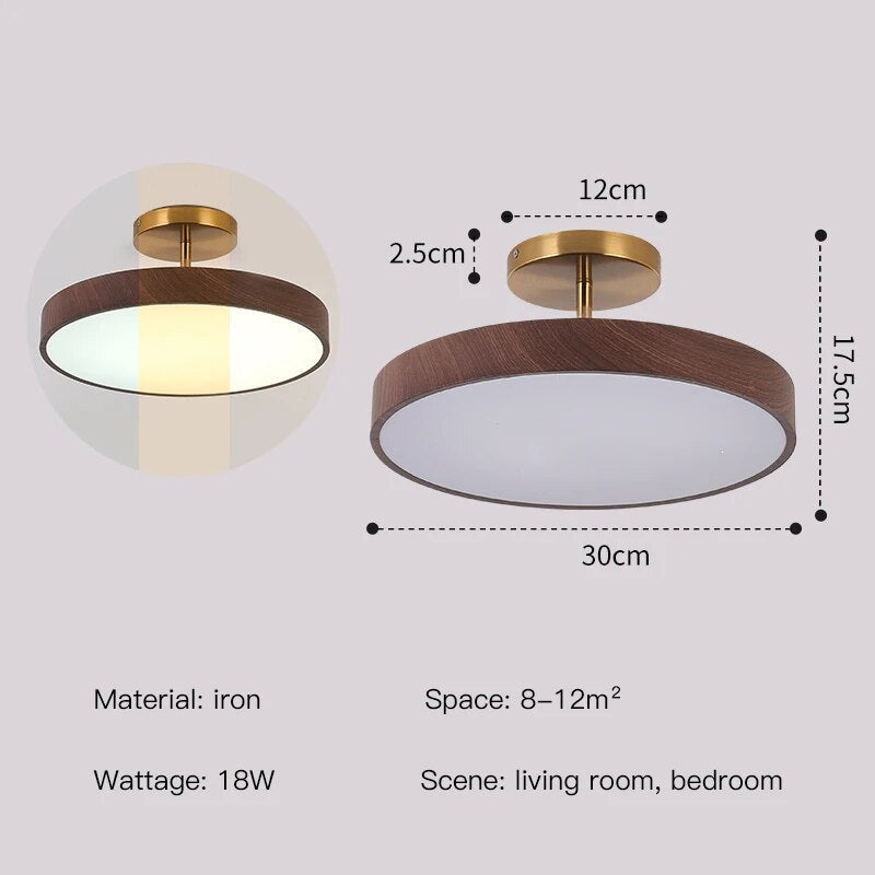 LED Semi-Flush Mount Ceiling Light-Lighting > Ceiling Lights-casanuva-casanuva