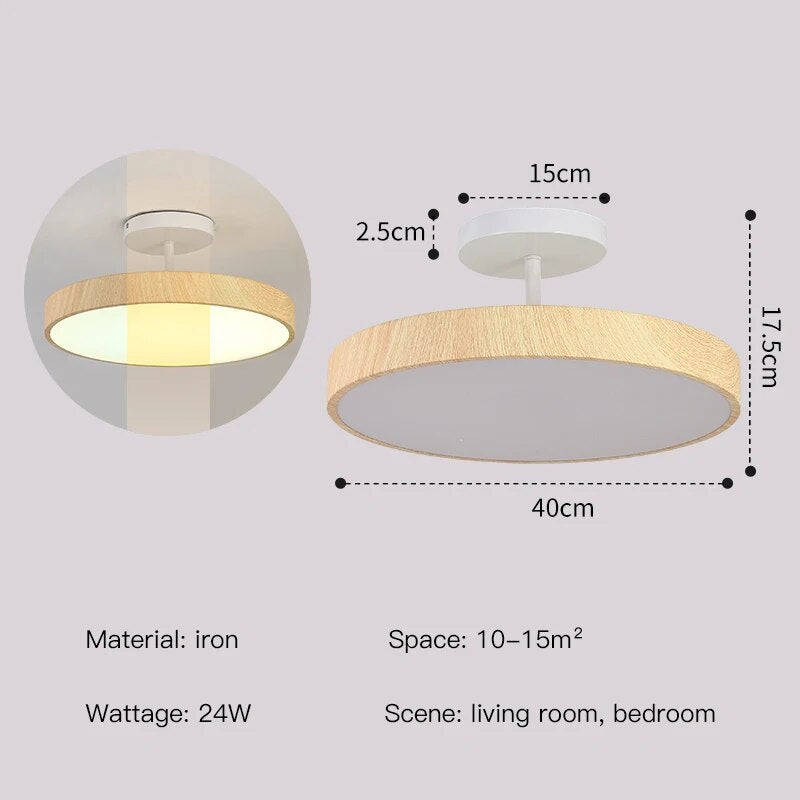 LED Semi-Flush Mount Ceiling Light-Lighting > Ceiling Lights-casanuva-casanuva