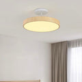 LED Semi-Flush Mount Ceiling Light-Lighting > Ceiling Lights-casanuva-Wood-D50*H17cm-Warm Light-casanuva