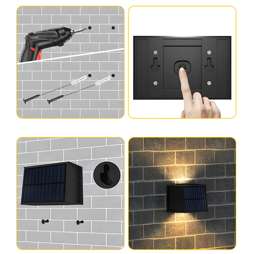 LED Solar Outdoor Wall Light IP65 Waterproof-Lighting > Outdoor Lighting-casanuva-casanuva