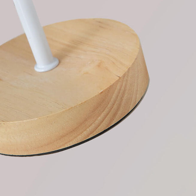 LED Table Lamp Solid Wood Fabric Cone Nordic Vintage Design-Lighting > Table Lamps-casanuva-casanuva