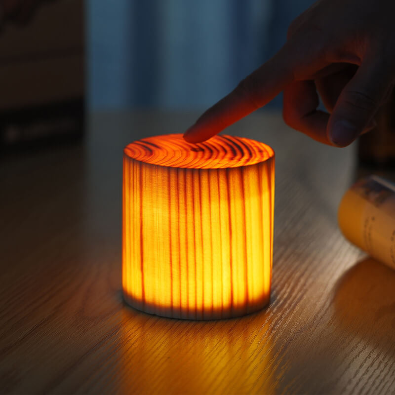 LED Touch Table Lamp with Creative Wood Design-Lighting > Table Lamps-casanuva-casanuva