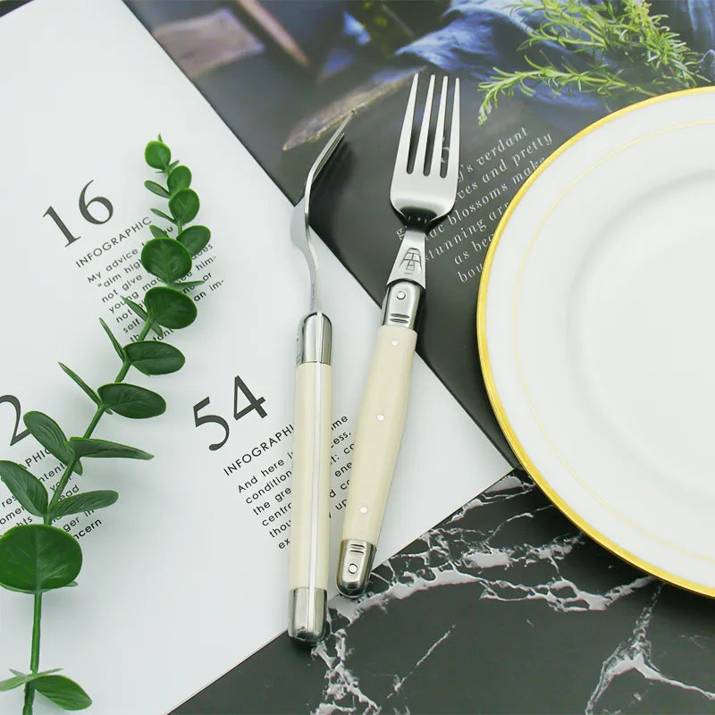Laguiole Cutlery Set Ivory Elegance Premium Design-Kitchen & Dining > Cutlery-casanuva-casanuva