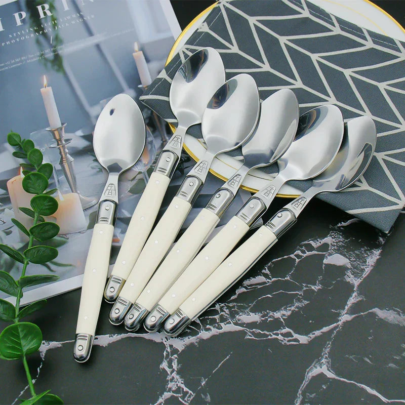 Laguiole Cutlery Set Ivory Elegance Premium Design-Kitchen & Dining > Cutlery-casanuva-casanuva