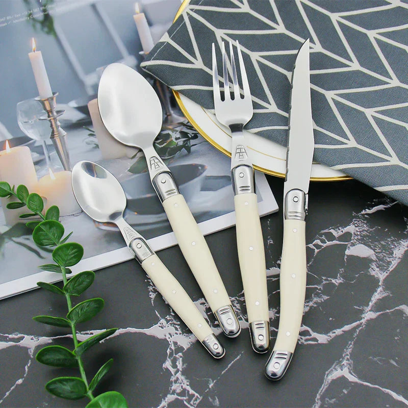 Laguiole Cutlery Set Ivory Elegance Premium Design-Kitchen & Dining > Cutlery-casanuva-casanuva