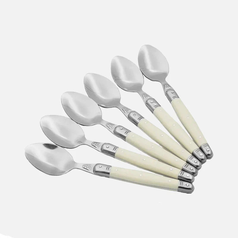 Laguiole Cutlery Set Ivory Elegance Premium Design-Kitchen & Dining > Cutlery-casanuva-Serving Spoons-6 pieces individually-casanuva