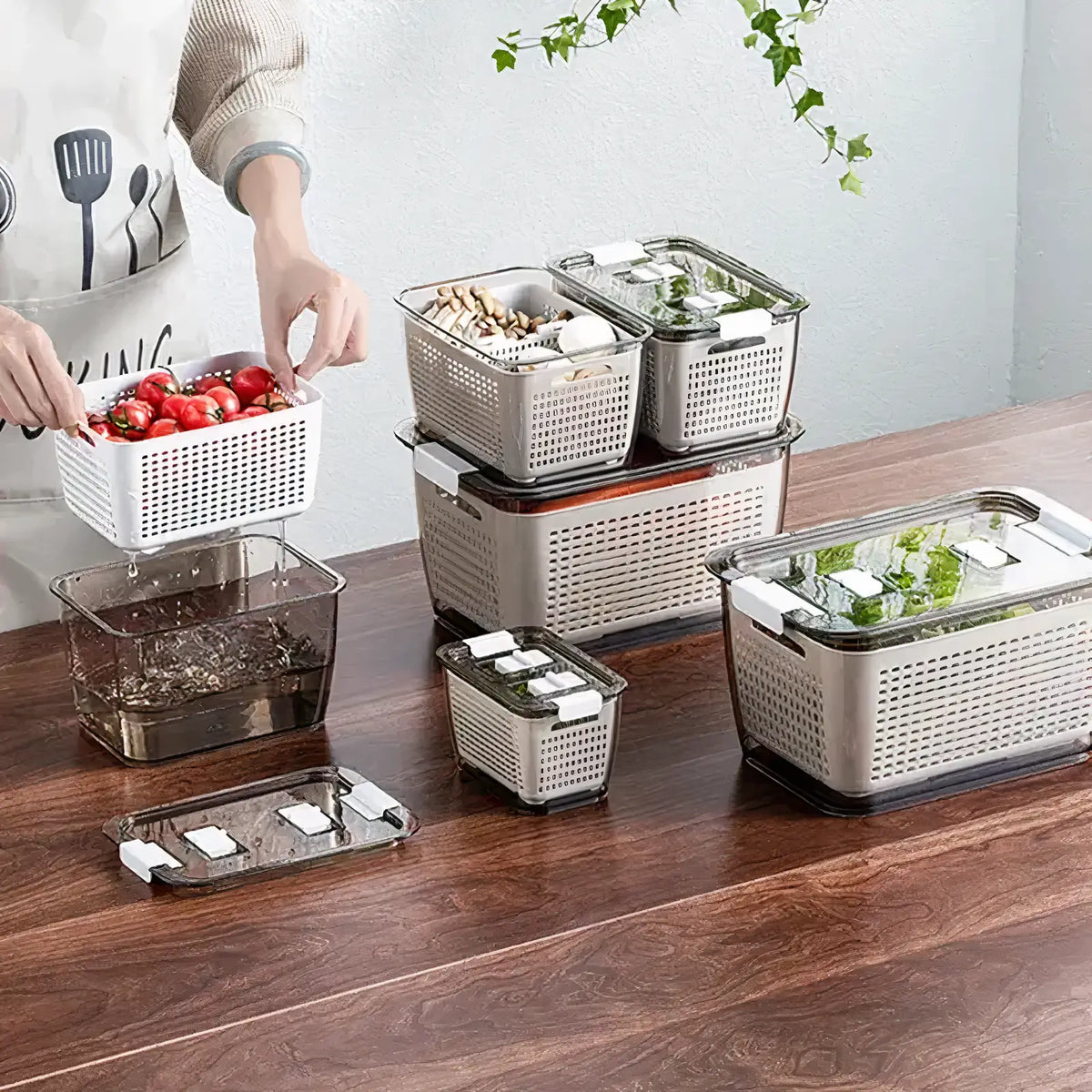 Large Capacity Fridge Storage Basket Multifunctional Organizer-Kitchen & Dining > Kitchen Accessories-casanuva-casanuva
