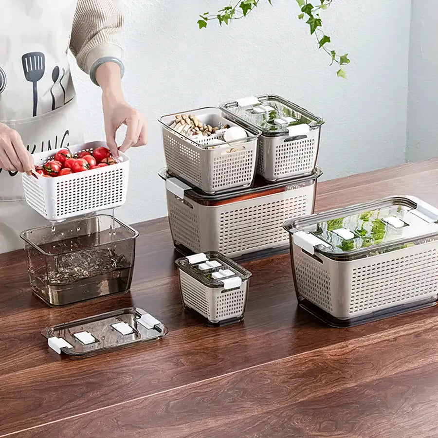 Large Capacity Fridge Storage Basket Multifunctional Organizer-Kitchen & Dining > Kitchen Accessories-casanuva-casanuva