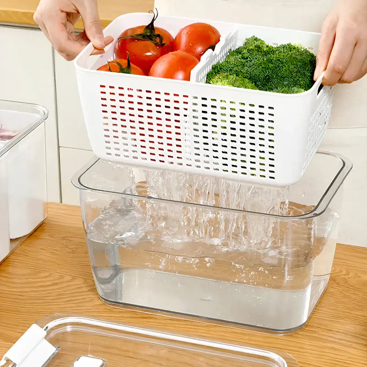 Large Capacity Fridge Storage Basket Multifunctional Organizer-Kitchen & Dining > Kitchen Accessories-casanuva-casanuva