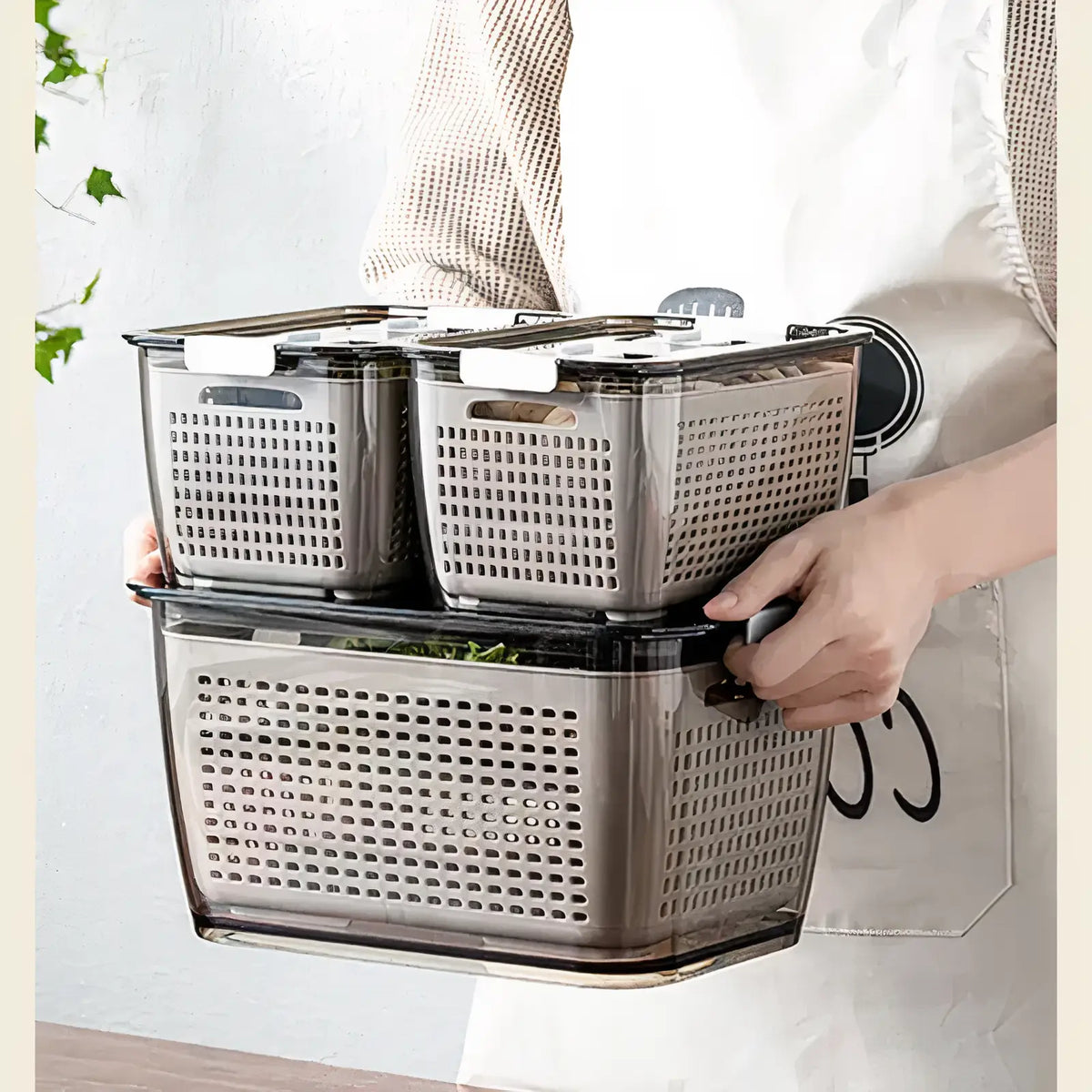 Large Capacity Fridge Storage Basket Multifunctional Organizer-Kitchen & Dining > Kitchen Accessories-casanuva-casanuva