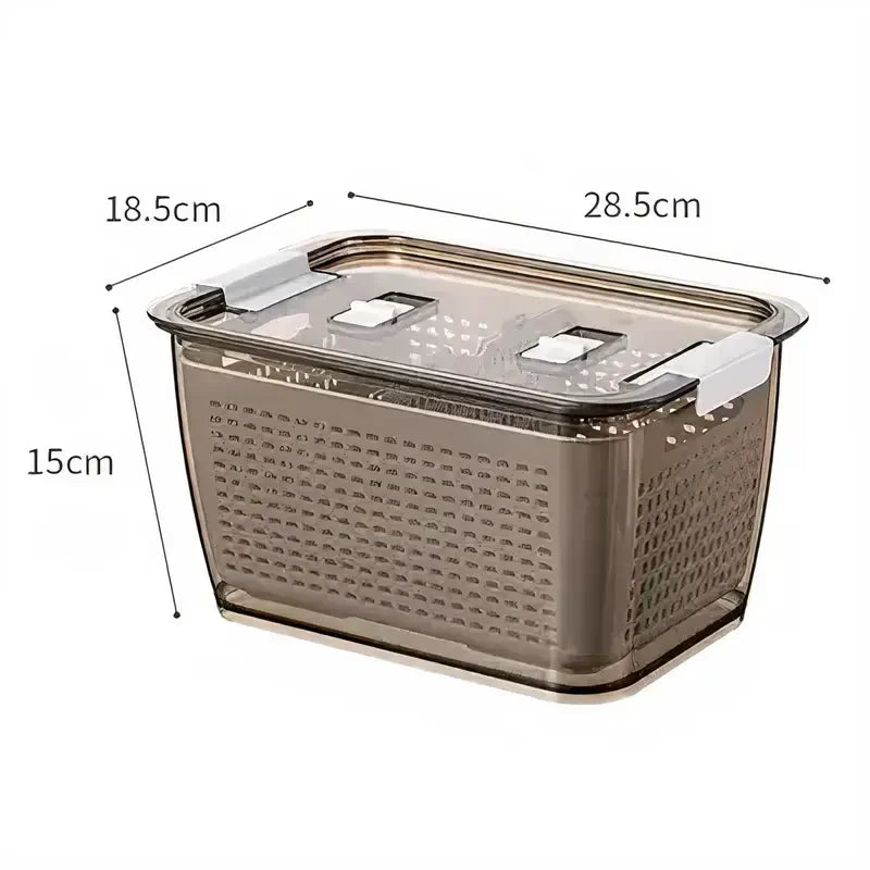 Large Capacity Fridge Storage Basket Multifunctional Organizer-Kitchen & Dining > Kitchen Accessories-casanuva-Large-Brown-casanuva