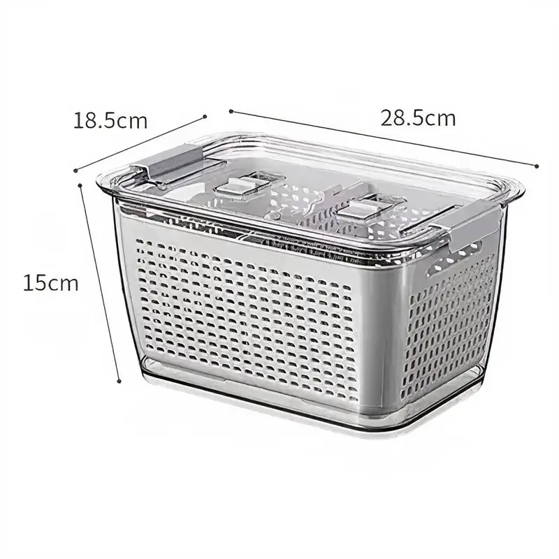 Large Capacity Fridge Storage Basket Multifunctional Organizer-Kitchen & Dining > Kitchen Accessories-casanuva-Large-Gray-casanuva