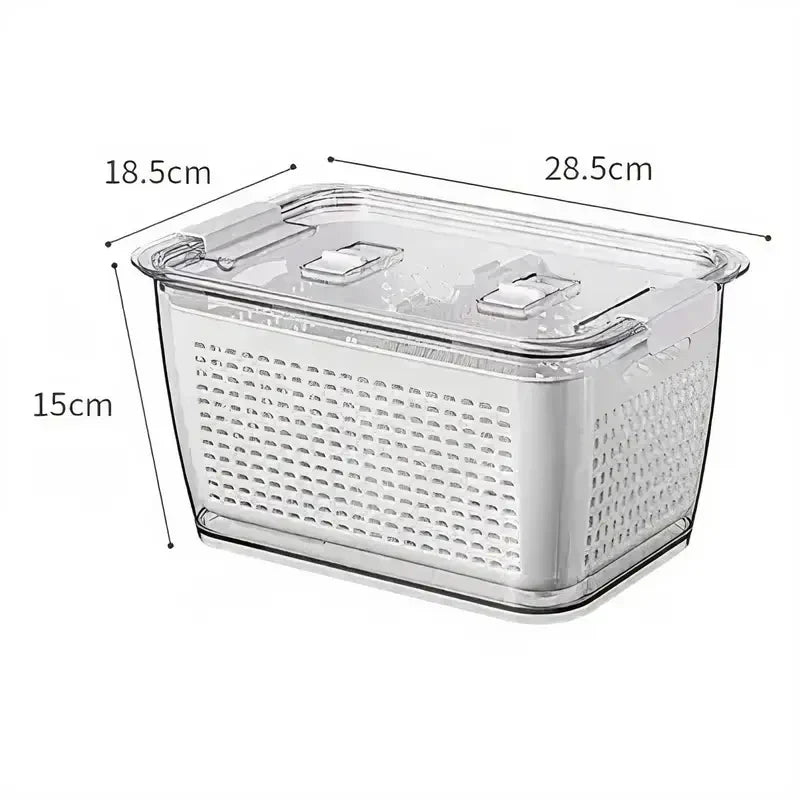 Large Capacity Fridge Storage Basket Multifunctional Organizer-Kitchen & Dining > Kitchen Accessories-casanuva-Large-White-casanuva
