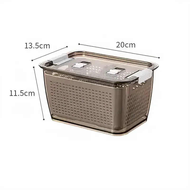 Large Capacity Fridge Storage Basket Multifunctional Organizer-Kitchen & Dining > Kitchen Accessories-casanuva-Medium-Brown-casanuva