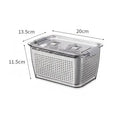 Large Capacity Fridge Storage Basket Multifunctional Organizer-Kitchen & Dining > Kitchen Accessories-casanuva-Medium-Gray-casanuva