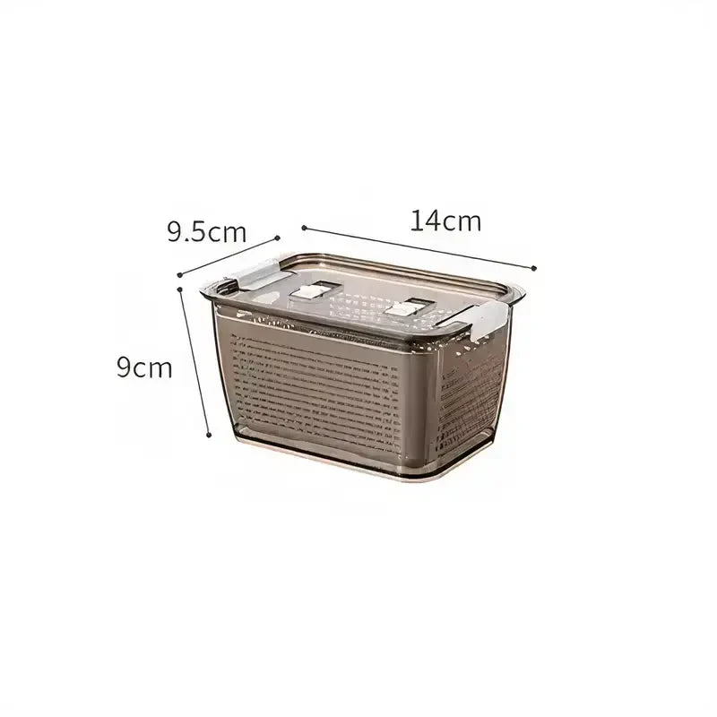 Large Capacity Fridge Storage Basket Multifunctional Organizer-Kitchen & Dining > Kitchen Accessories-casanuva-Small-Brown-casanuva