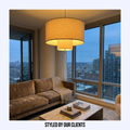 Large Wabi Sabi Japanese Fabric Chandelier-Lighting > Chandeliers & Pendant Lights-casanuva-casanuva