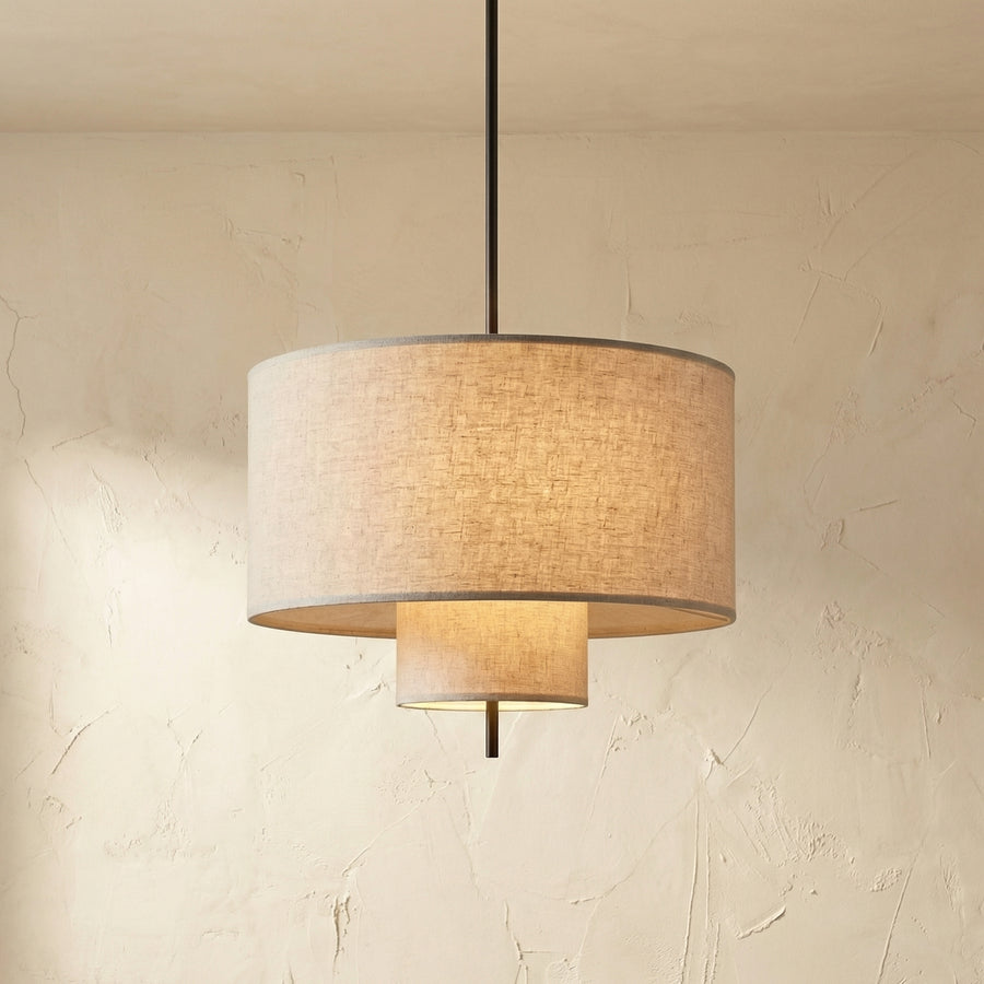 Large Wabi Sabi Japanese Fabric Chandelier-Lighting > Chandeliers & Pendant Lights-casanuva-casanuva