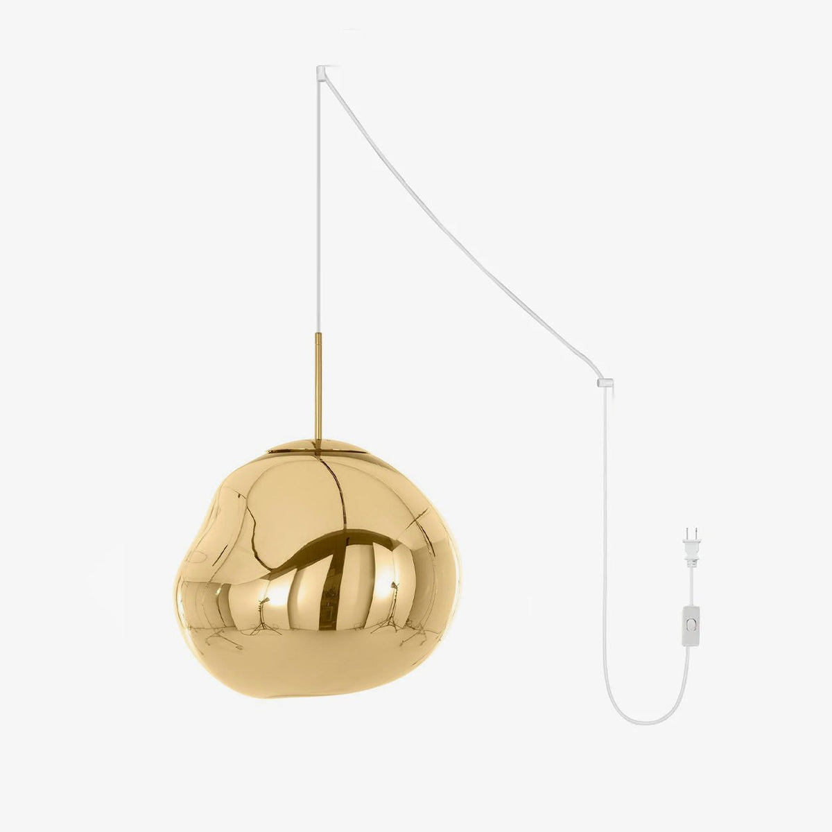 Lava Pendant Lamp-Lighting > Pendant Lights-casanuva-7" / Dia 18cm-Gold-US Plug-casanuva