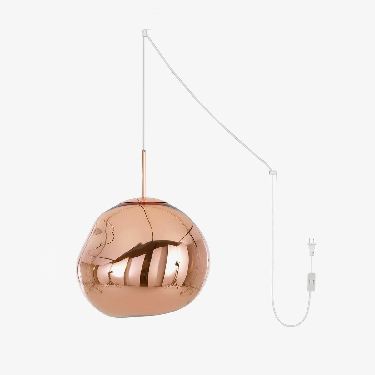 Lava Pendant Lamp-Lighting > Pendant Lights-casanuva-7" / Dia 18cm-Rose Gold-US Plug-casanuva