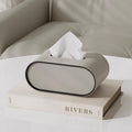 Leather Tissue Box with Timeless Elegance-Home Decor > Decorative Accessories-casanuva-Gray-casanuva