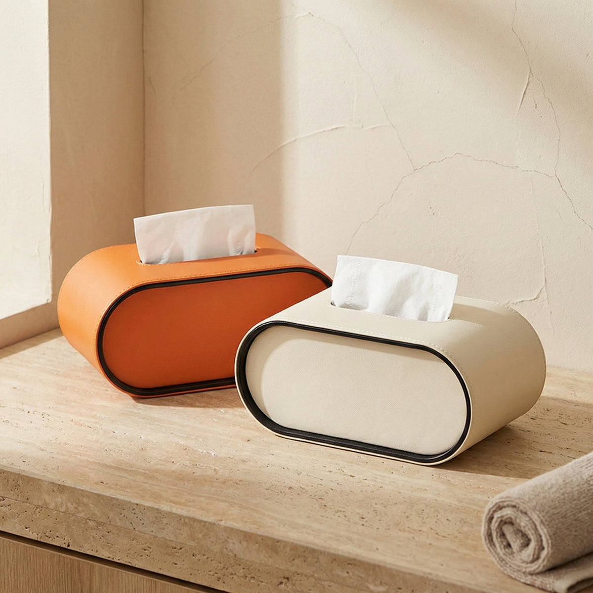 Leather Tissue Box with Timeless Elegance-Home Decor > Decorative Accessories-casanuva-casanuva