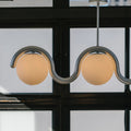 Linear Chandelier with Glass Globe Bulbs-Lighting > Chandeliers & Pendant Lights-casanuva-casanuva