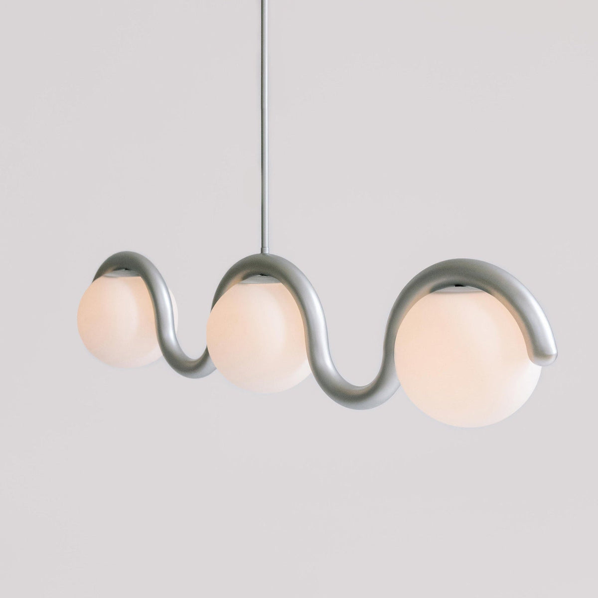 Linear Chandelier with Glass Globe Bulbs-Lighting > Chandeliers & Pendant Lights-casanuva-casanuva