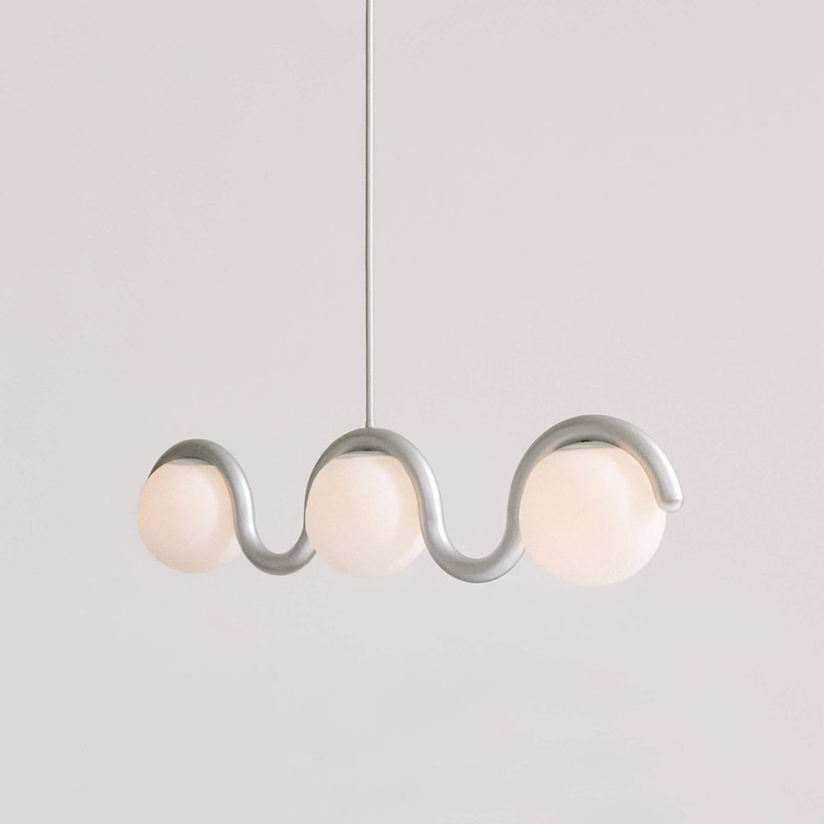 Linear Chandelier with Glass Globe Bulbs-Lighting > Chandeliers & Pendant Lights-casanuva-casanuva