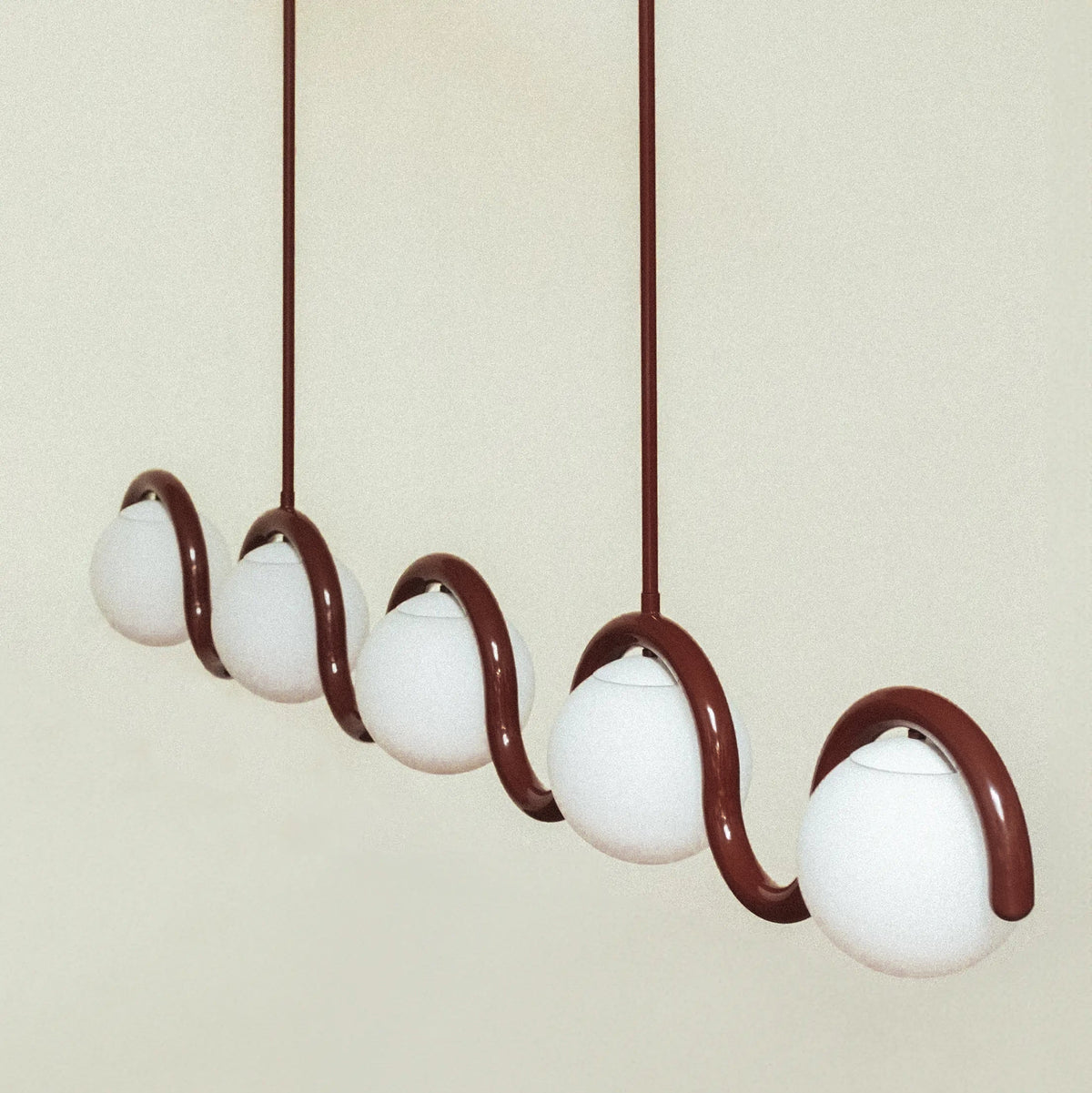 Linear Chandelier with Glass Globe Bulbs-Lighting > Chandeliers & Pendant Lights-casanuva-casanuva
