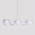 Linear Chandelier with Glass Globe Bulbs-Lighting > Chandeliers & Pendant Lights-casanuva-casanuva