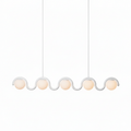 Linear Chandelier with Glass Globe Bulbs-Lighting > Chandeliers & Pendant Lights-casanuva-casanuva