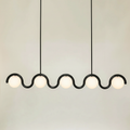 Linear Chandelier with Glass Globe Bulbs-Lighting > Chandeliers & Pendant Lights-casanuva-casanuva