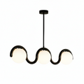 Linear Chandelier with Glass Globe Bulbs-Lighting > Chandeliers & Pendant Lights-casanuva-casanuva