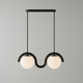 Linear Chandelier with Glass Globe Bulbs-Lighting > Chandeliers & Pendant Lights-casanuva-casanuva