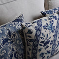 Linen Cotton Pillowcase with Traditional Porcelain Pattern-Bedding & Bath > Pillowcases-casanuva-casanuva
