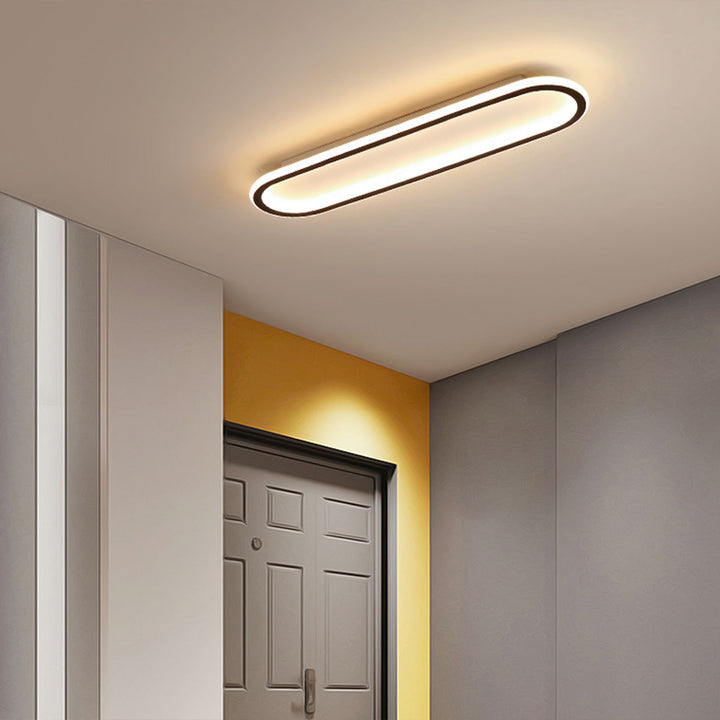 Long Ceiling Light for Corridor Aisle Modern Design-Lighting > Ceiling Lights-casanuva-Black-D40*H5CM-18W-3 Colour Change by switch-casanuva