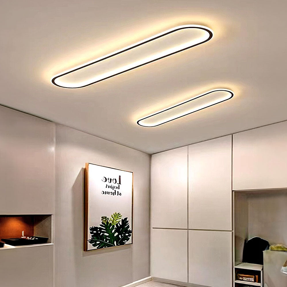 Long Ceiling Light for Corridor Aisle Modern Design-Lighting > Ceiling Lights-casanuva-Black-D60*H5CM-28W-Warm Light-casanuva