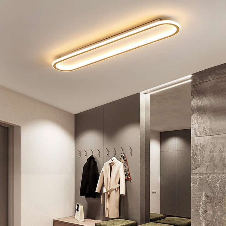 Long Ceiling Light for Corridor Aisle Modern Design-Lighting > Ceiling Lights-casanuva-Gold-D30*H5CM-15W-3 Colour Change by switch-casanuva