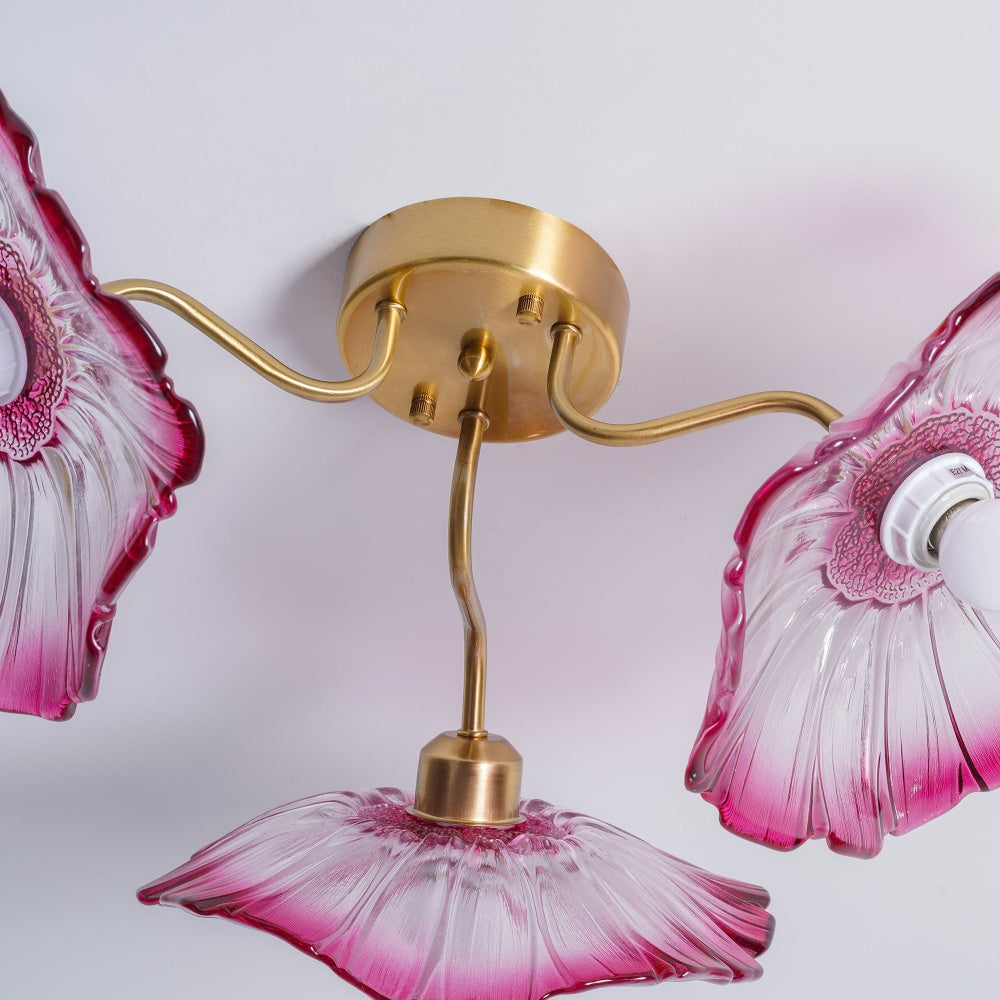 Lotus Leaf Glass Ceiling Light Vintage Design-Lighting > Ceiling Lights-casanuva-casanuva