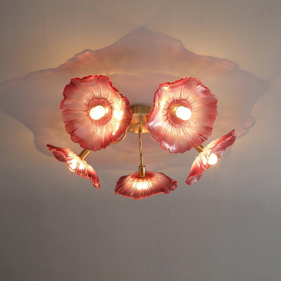 Lotus Leaf Glass Ceiling Light Vintage Design-Lighting > Ceiling Lights-casanuva-casanuva